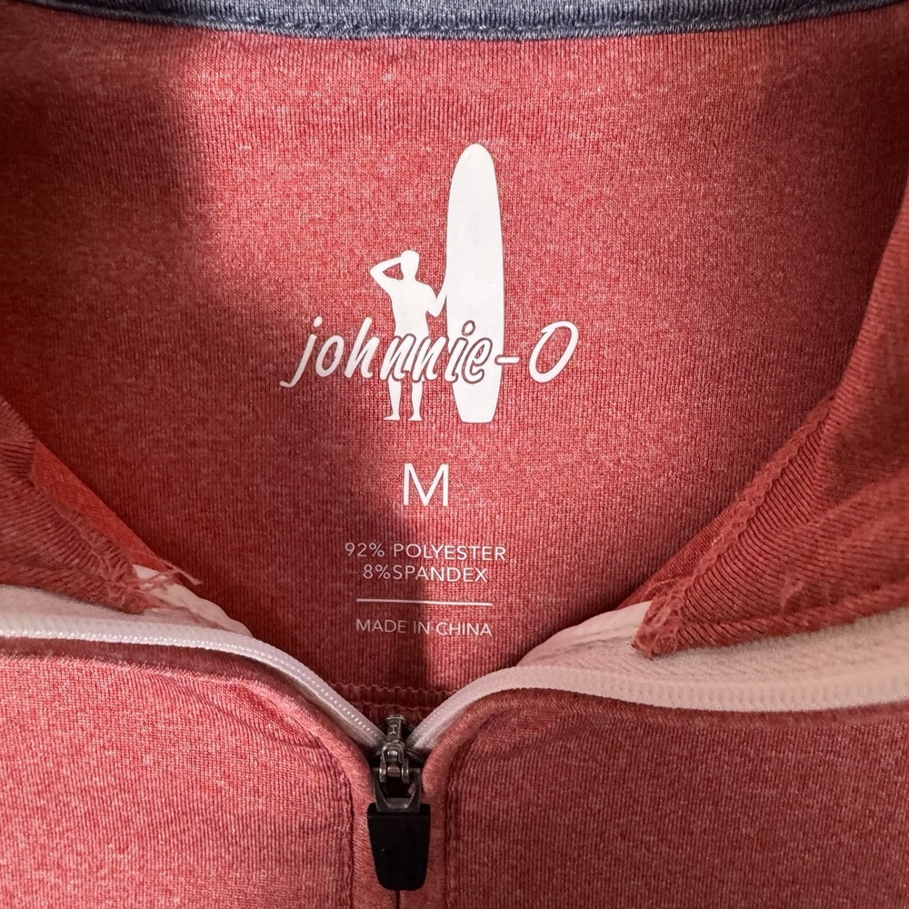 Johnnie-O Jacket Men M Randall Heathered Cardinal Prep-formance 1/4 Zip Pullover - Picture 8 of 12